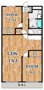 リアライズ市川原木【7階】の間取り