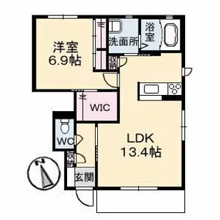 ソレアード C棟【1階】の間取り