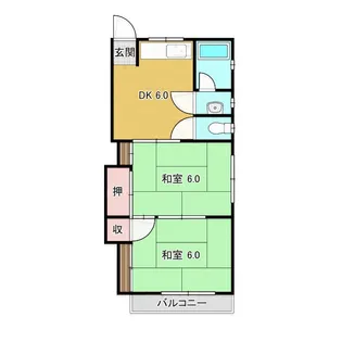 田中マンション(北竹島町)【2階】の間取り