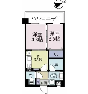 CUBE TERRACE【3階】の間取り
