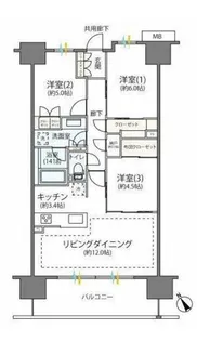 海老名ザ レジデンス【7階】の間取り