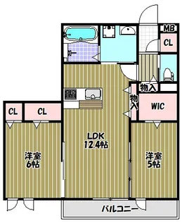ラヴィベールメゾン【3階】の間取り