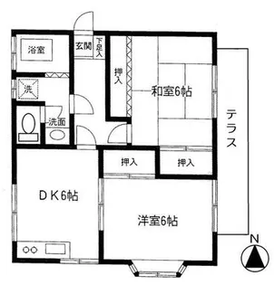 コーポ横山【1階】の間取り