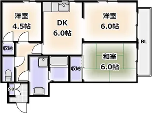 ロワール美章園【2階】の間取り