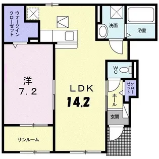 メゾン・グランイル【1階】の間取り