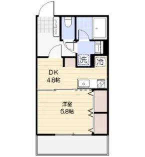 グリーンコートーの坂【1階】の間取り