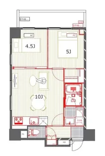 三敬中洲マンション【2階】の間取り