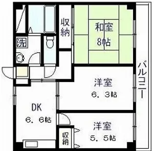 ガーデンヒル寿々木【3階】の間取り
