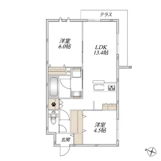 (仮称)下土棚メゾンA棟【1階】の間取り