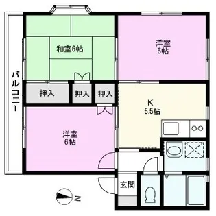 マインドハイム黒田3番館【2階】の間取り