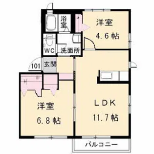 ラ・パルテール津島京町 五番館【2階】の間取り