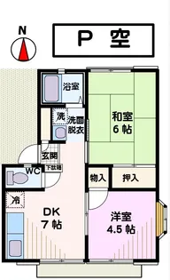 カルムK P有【1階】の間取り