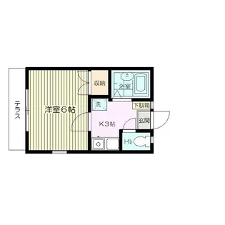 コーポつくし【1階】の間取り