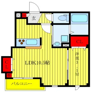 エミナリア東十条【1階】の間取り