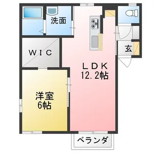 ディアス ミナミ A【1階】の間取り