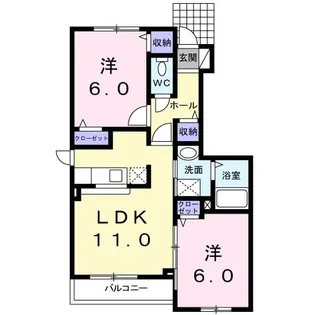 ジェルメ・H【1階】の間取り