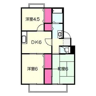 エスポワール天美【1階】の間取り