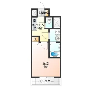 エスリード難波ザ・プレミア【9階】の間取り