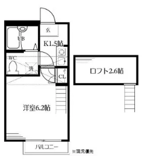 メゾン ド ヴィオロン【2階】の間取り