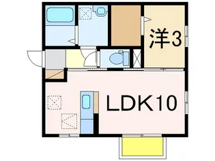 グランディール笹崎【1階】の間取り