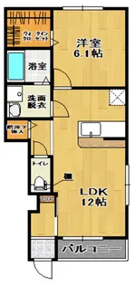 コート クレール【1階】の間取り