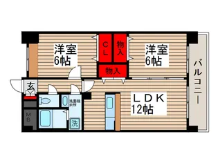 マリンパレス【4階】の間取り