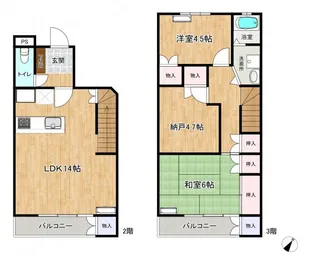 キャトルセゾンの間取り