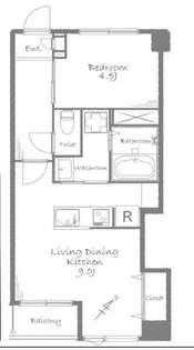 鶯谷日伸ハイツ【11階】の間取り