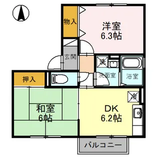 シンフォニックガーデンB棟【2階】の間取り