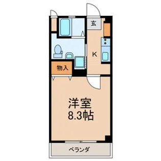 山王町マンション【3階】の間取り