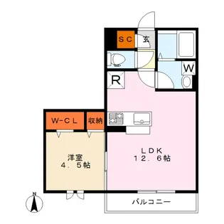 ドエルS・NI【2階】の間取り