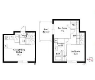 アバンティア中野新橋【4階】の間取り