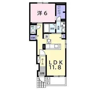 ヴェリ 椎津【1階】の間取り