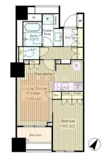 パークホームズ日本橋浜町二丁目リビオガーデン【3階】の間取り