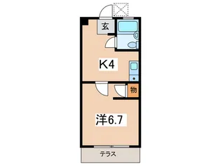 ビラ・イシハラ【1階】の間取り