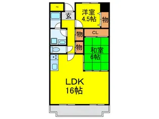 グランドゥ-ル三国ヶ丘【7階】の間取り