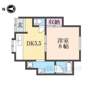中島コーポB棟【2階】の間取り