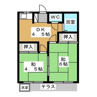 梨本ハイツ【1階】の間取り