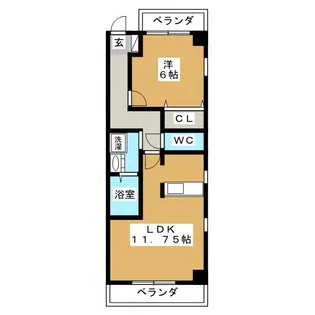 スプリット ハル【1階】の間取り