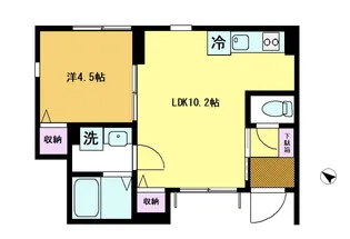 白銀コーポ【1階】の間取り