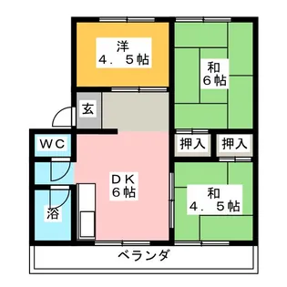 妙慶ハイツ【3階】の間取り