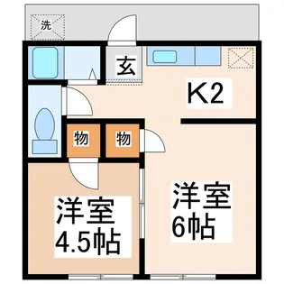 八王寺フレンドハイツ飛鳥【3階】の間取り