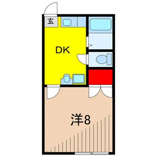 キャッスル足立【1階】の間取り