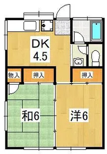 コーポ常晴【1階】の間取り