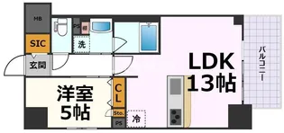 L&Cレジデンス鶴舞公園【9階】の間取り