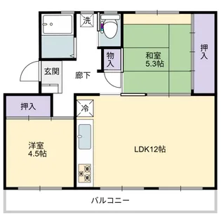 芝山団地【4階】の間取り