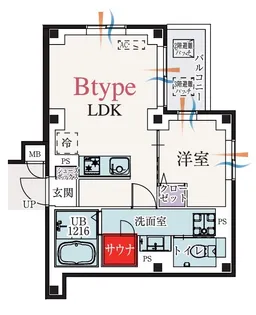 b’CASA東伏見【1階】の間取り