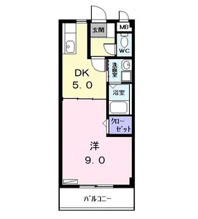 リヴィエール下米野【2階】の間取り