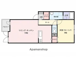 ラビアンローズIII【2階】の間取り