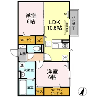 リカーネA【1階】の間取り